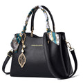 Women's Shoulder Bag With Leaf Pendant Fashion Silk Scarf Handbag (See size chart where applicable)