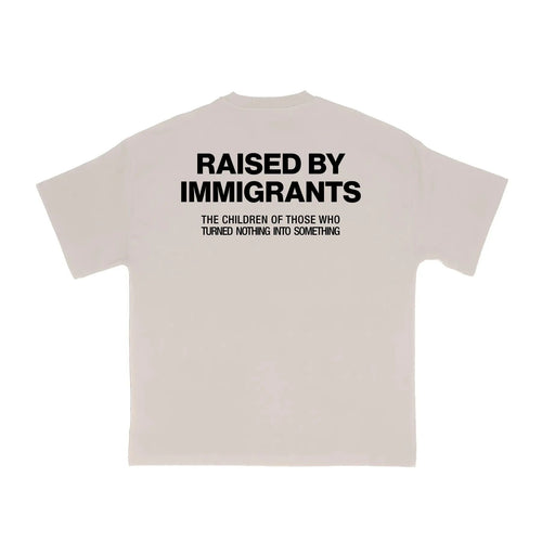 "Raised by Immigrants" Statement Tee - Empowering T-Shirt, Mexican Heritage Apparel