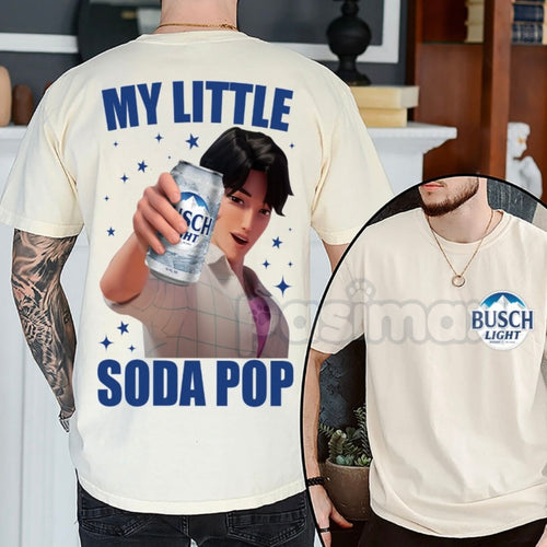 Busch Saja Boys "My Little Soda Pop" 2 Sided Shirt - Kpop Demon Hunters Fan Merch, Saja Boys Huntrix Tee