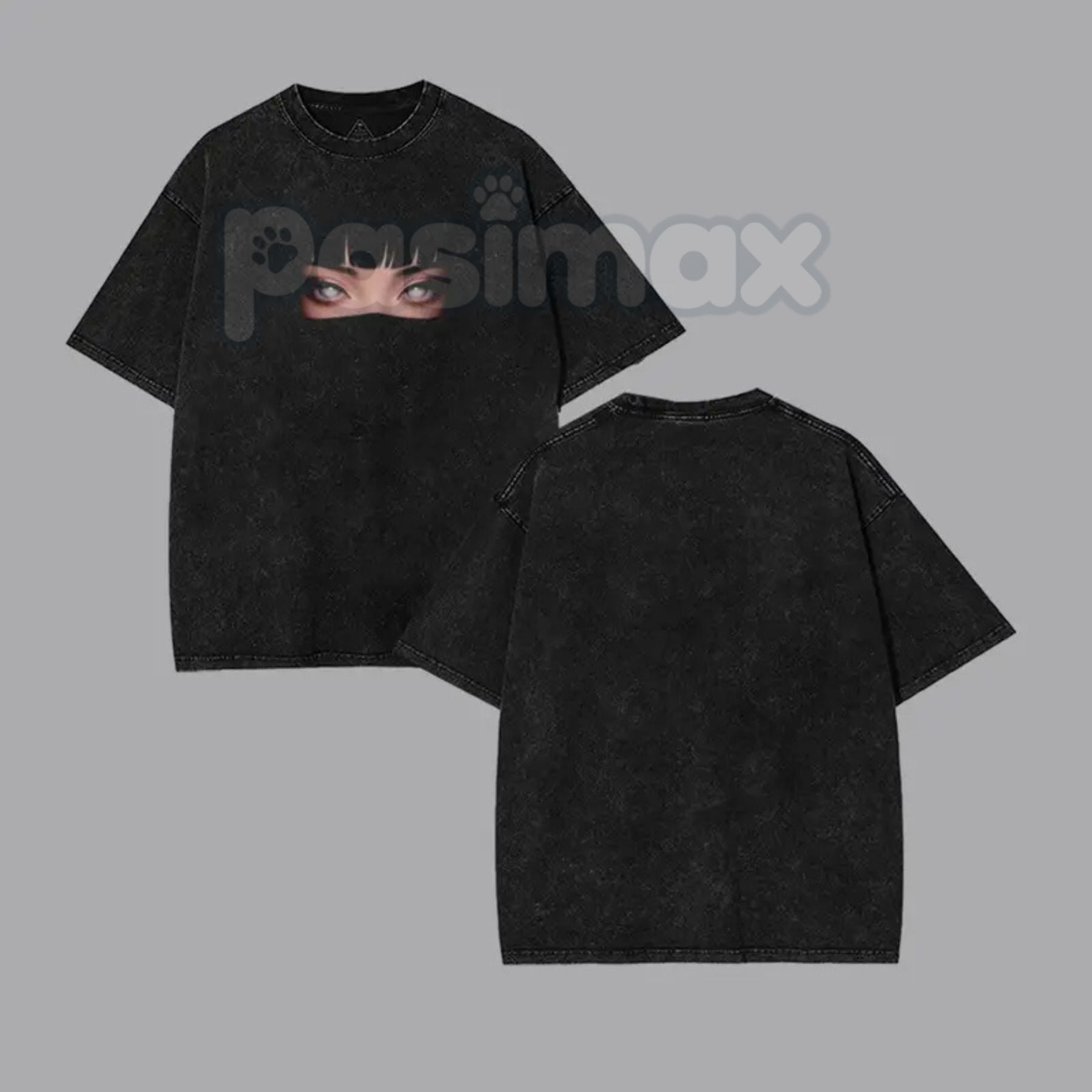 Hinata Hyuga Naruto Double Printed Vintage Washed Tee – Byakugan Princess Retro Anime Streetwear