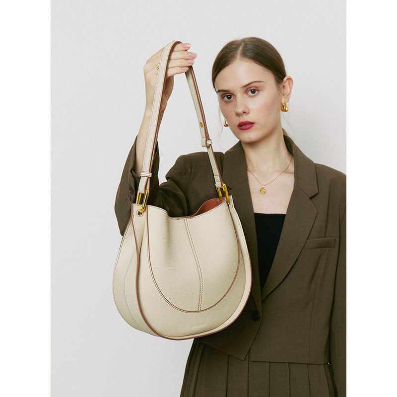 Designer Small Crossbody Bag For Women, Niche Luxury Leather Handbag