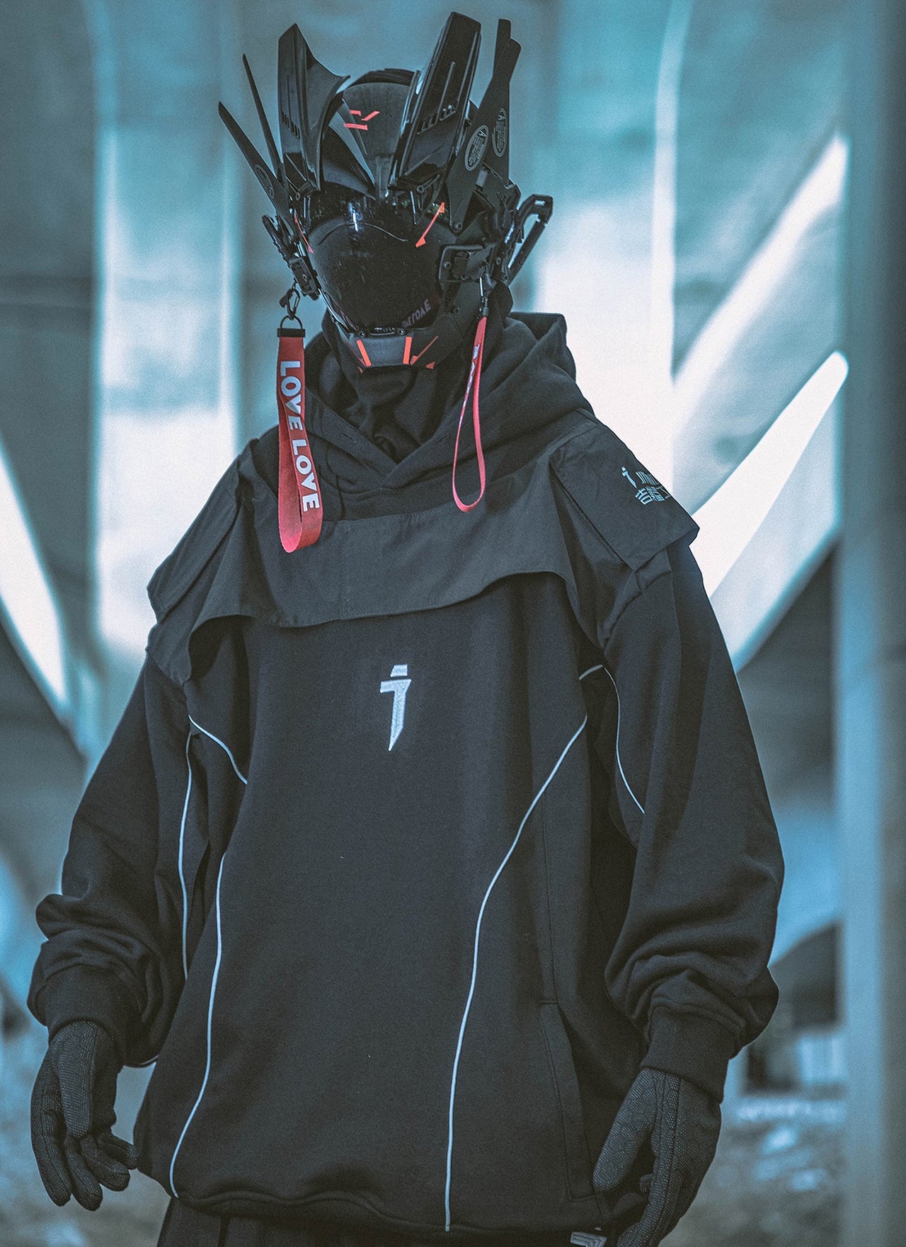 HiH29 Shadow Mixed Hoodie