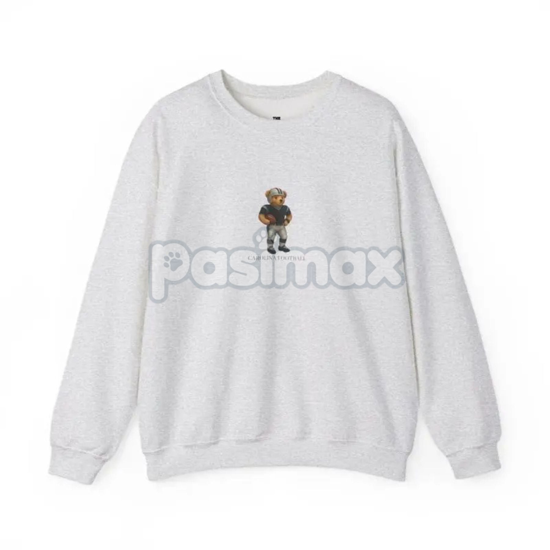 Vintage Football Teddy Bear Sweatshirt – Custom Team Fan Gift in Ash Color