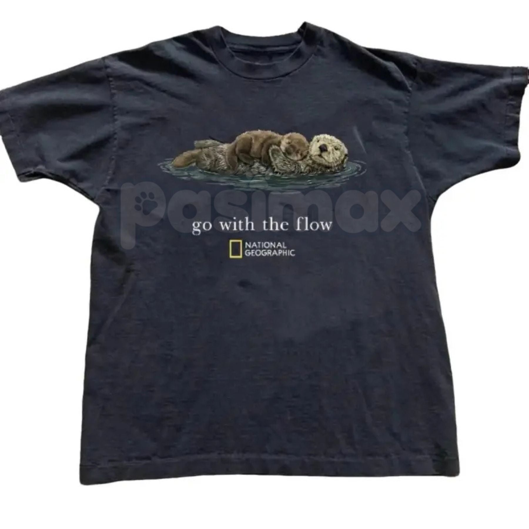 National Geographic "Go with the Flow" T-Shirt - Official Style Nature Exploration Graphic Tee, Premium 100% Cotton Adventure Gift Top, Inspirational Outdoorsy Unisex Shirt, National Geographic Explorer Fan Apparel, Soft Lived-In Earthy Fashion