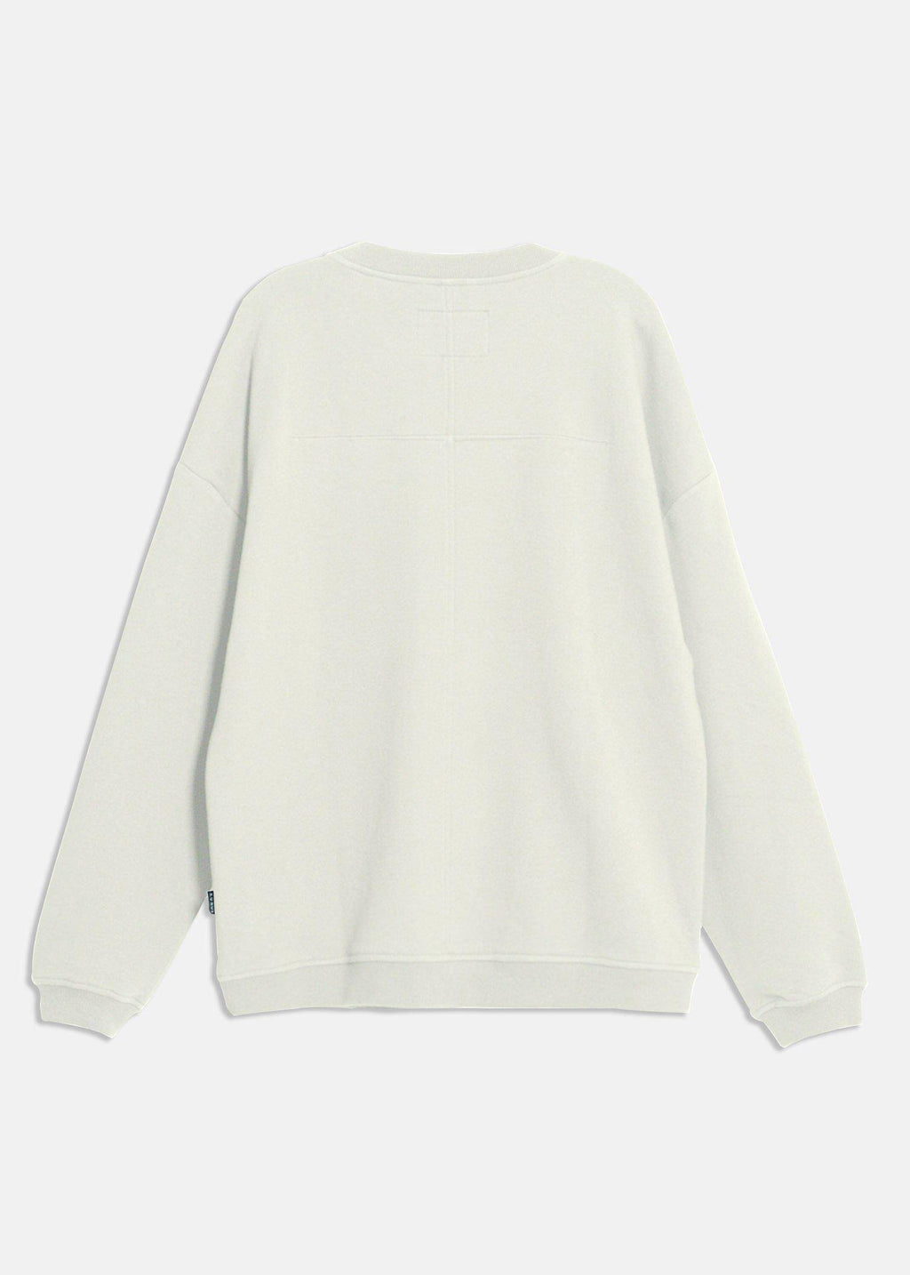 Men's Zipper Chest Pocket Sweatshirt in Off White