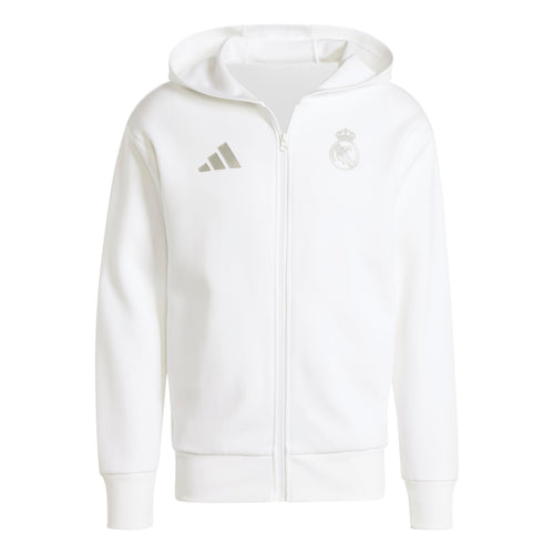 adidas Mens Real Madrid Anthem Jacket White XX-Large