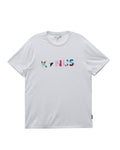 Konus Men's Multi Color Logo Print Tee in White