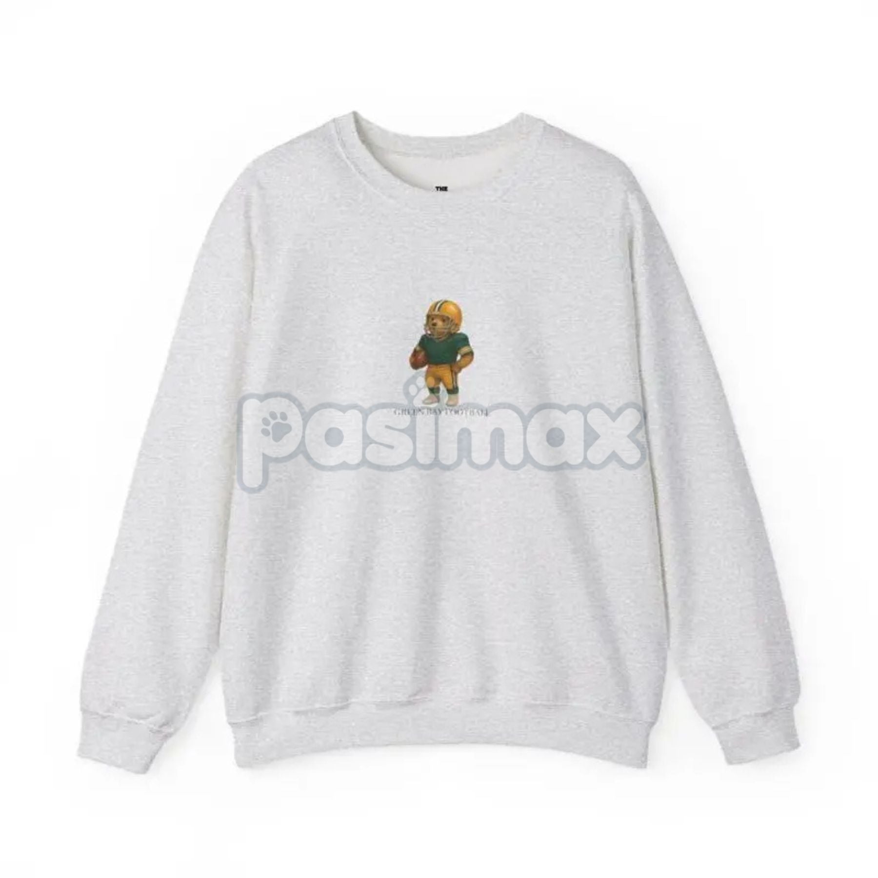Vintage Football Teddy Bear Sweatshirt – Custom Team Fan Gift in Ash Color