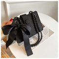 Fashion Silk Scarf One-Shoulder Diamond Chain Bag (See size chart where applicable)