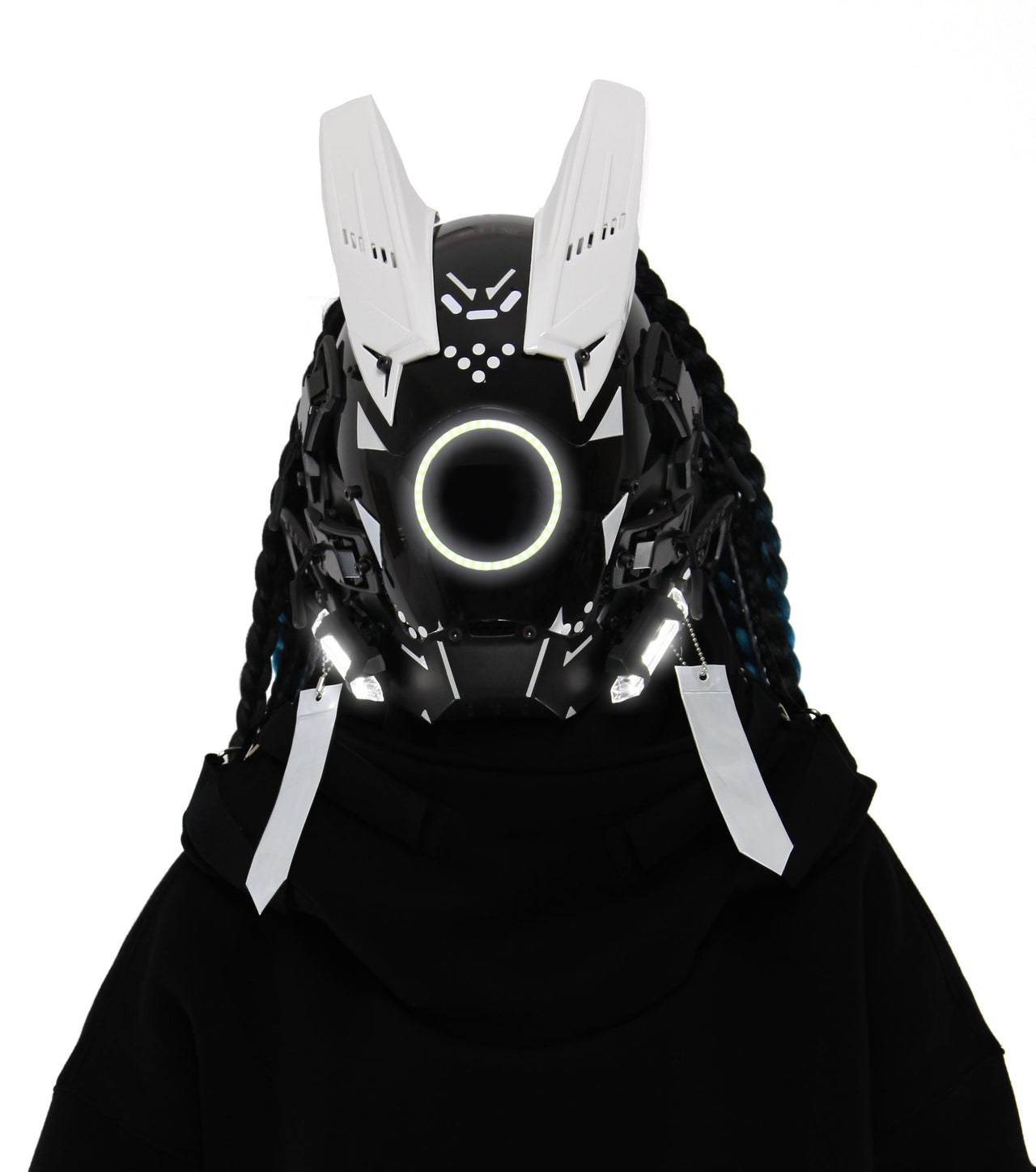 D-Ci White Tech Mask (With Braids)