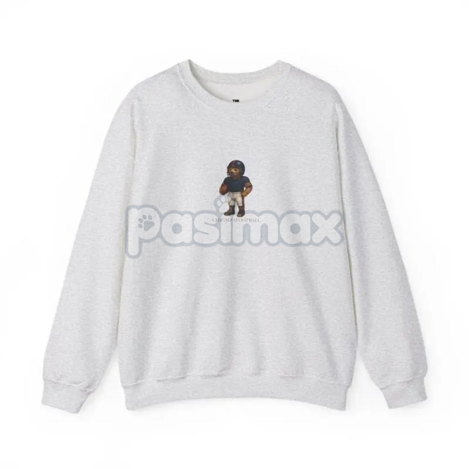 Vintage Football Teddy Bear Sweatshirt – Custom Team Fan Gift in Ash Color