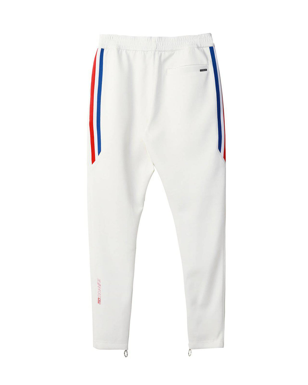 Konus Men's Track Pants With Knit Tape detail in White