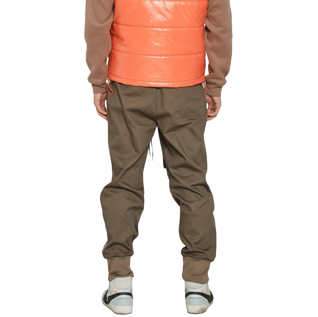 Konus Men's Tactical Strap Cargo Joggers in Tobacco