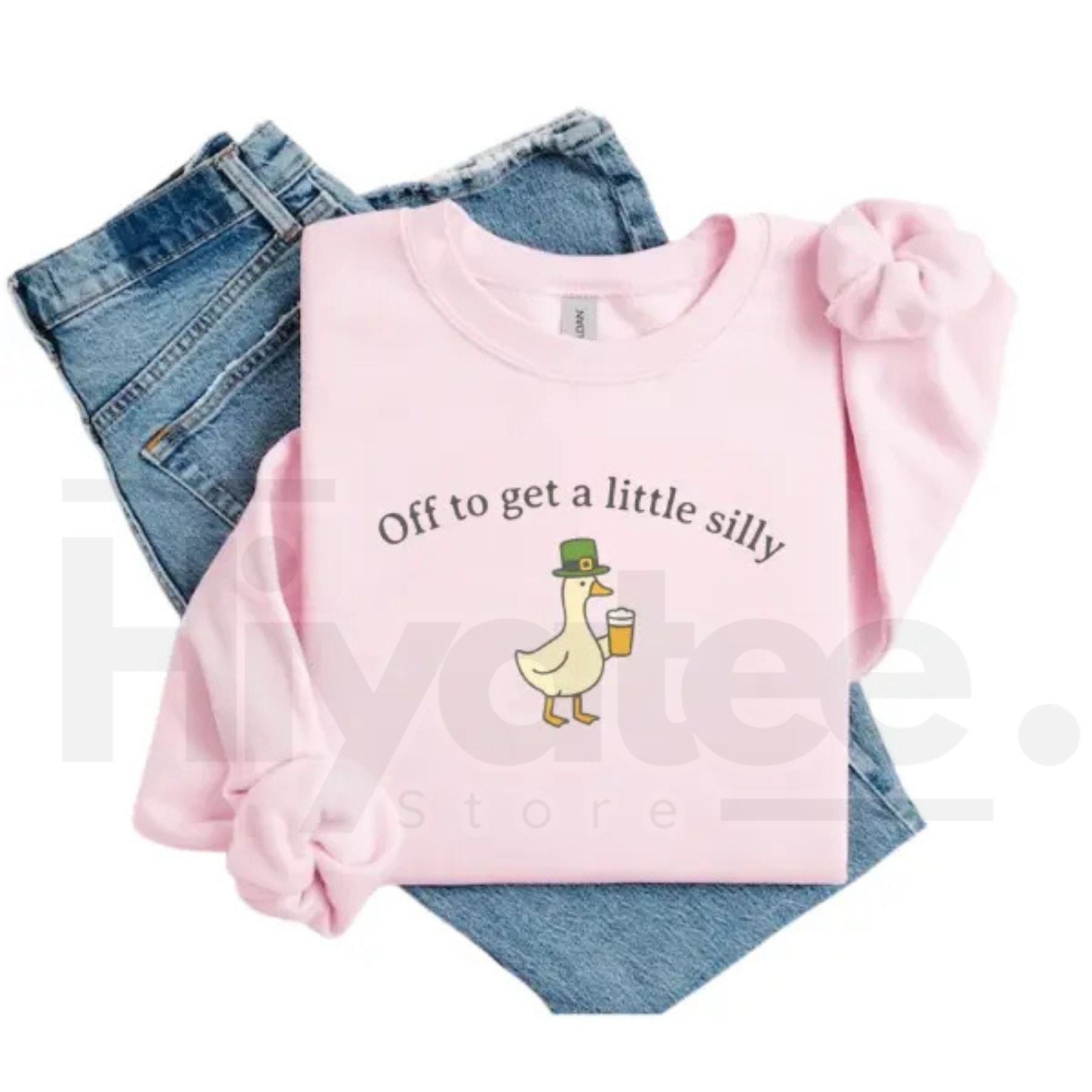 Comfort Colors St. Patrick’s Day Goose Sweatshirt: Funny Irish Crewneck