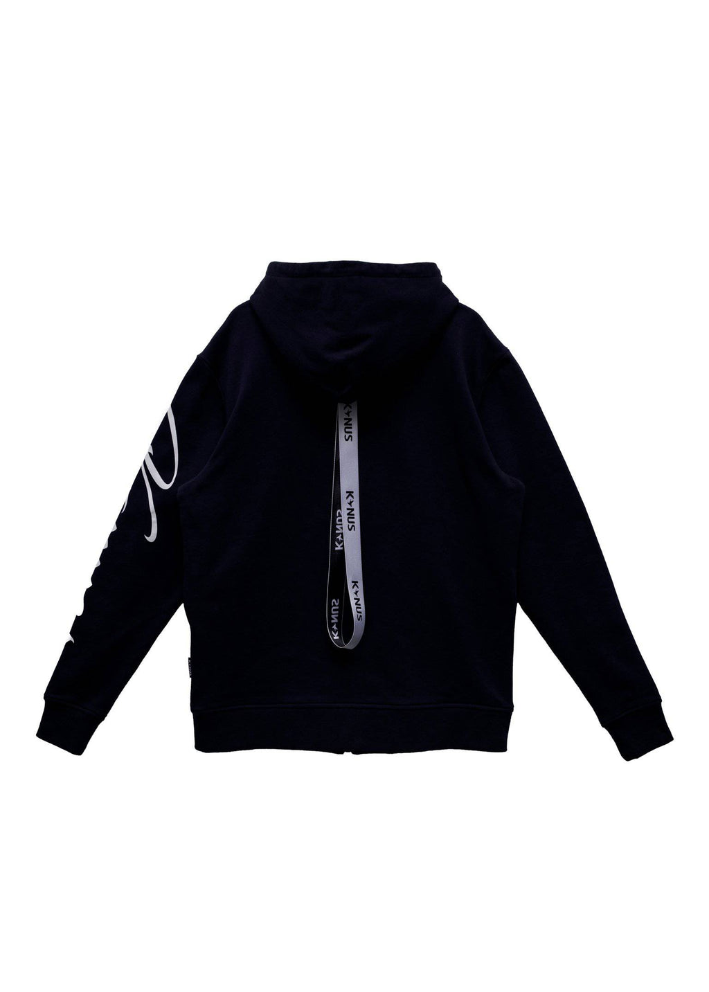 Konus Men's Mock Neck Zip Up Hoodie with Zipper Pockets In Navy