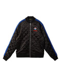 Konus Men's Quilted Satin Jacket in Black