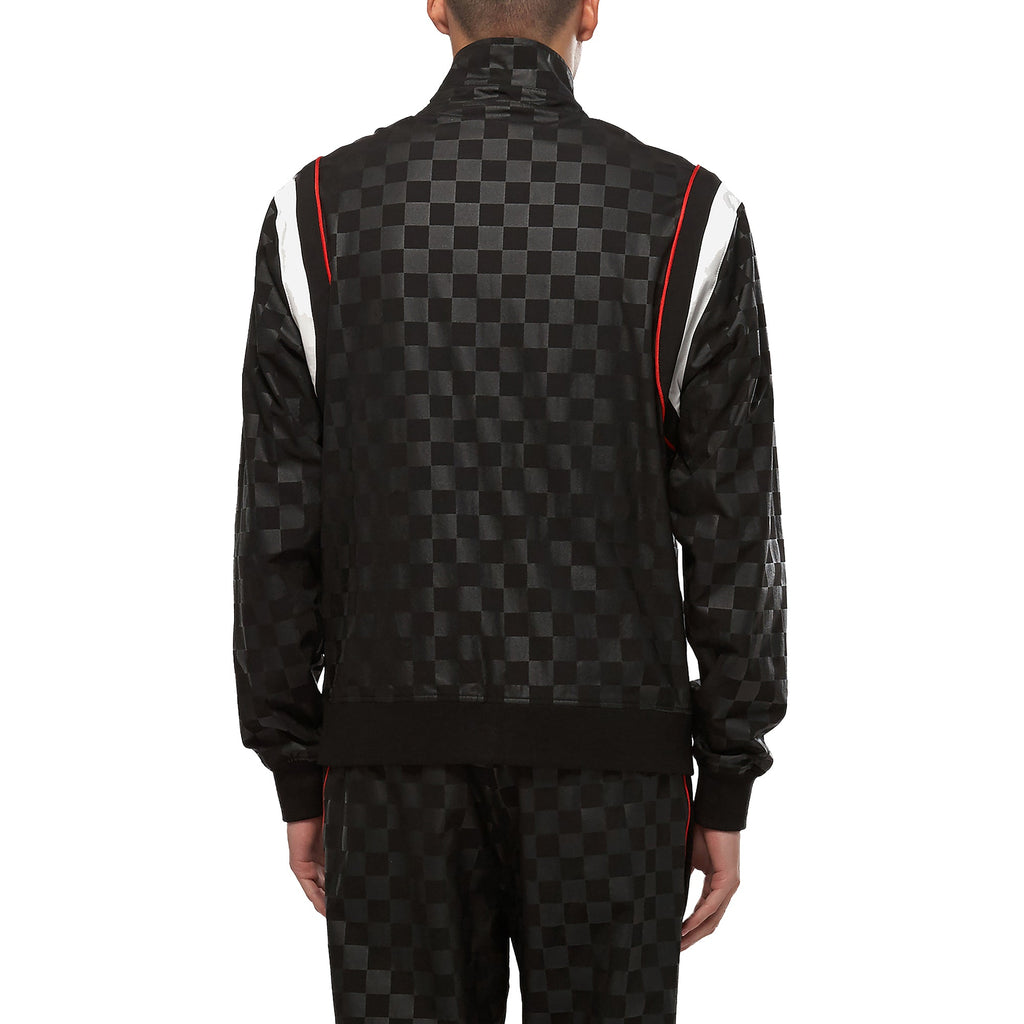 Konus Men's Tonal Checkered Jacket in Black