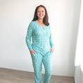 WOMANS PAJAMA SET- Moon + Stars Ribbed