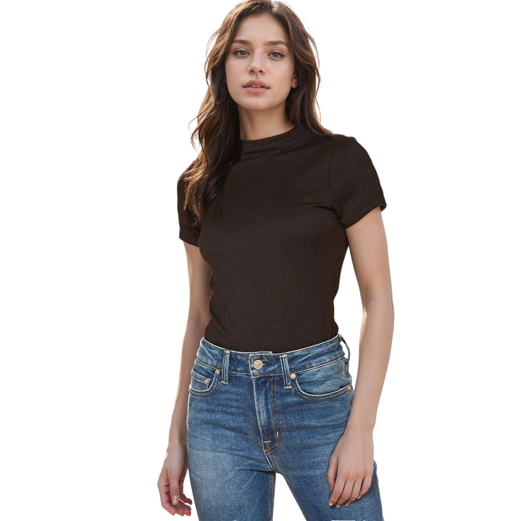 Women's Ribbed Funnel Bodysuit