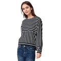 Women's Striped Dolman Sweatshirt