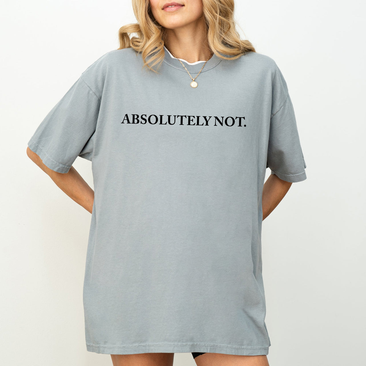 Absolutely Not Funny Sassy Minimal Aesthetic Meme Style Graphic Comfort Colors Tee