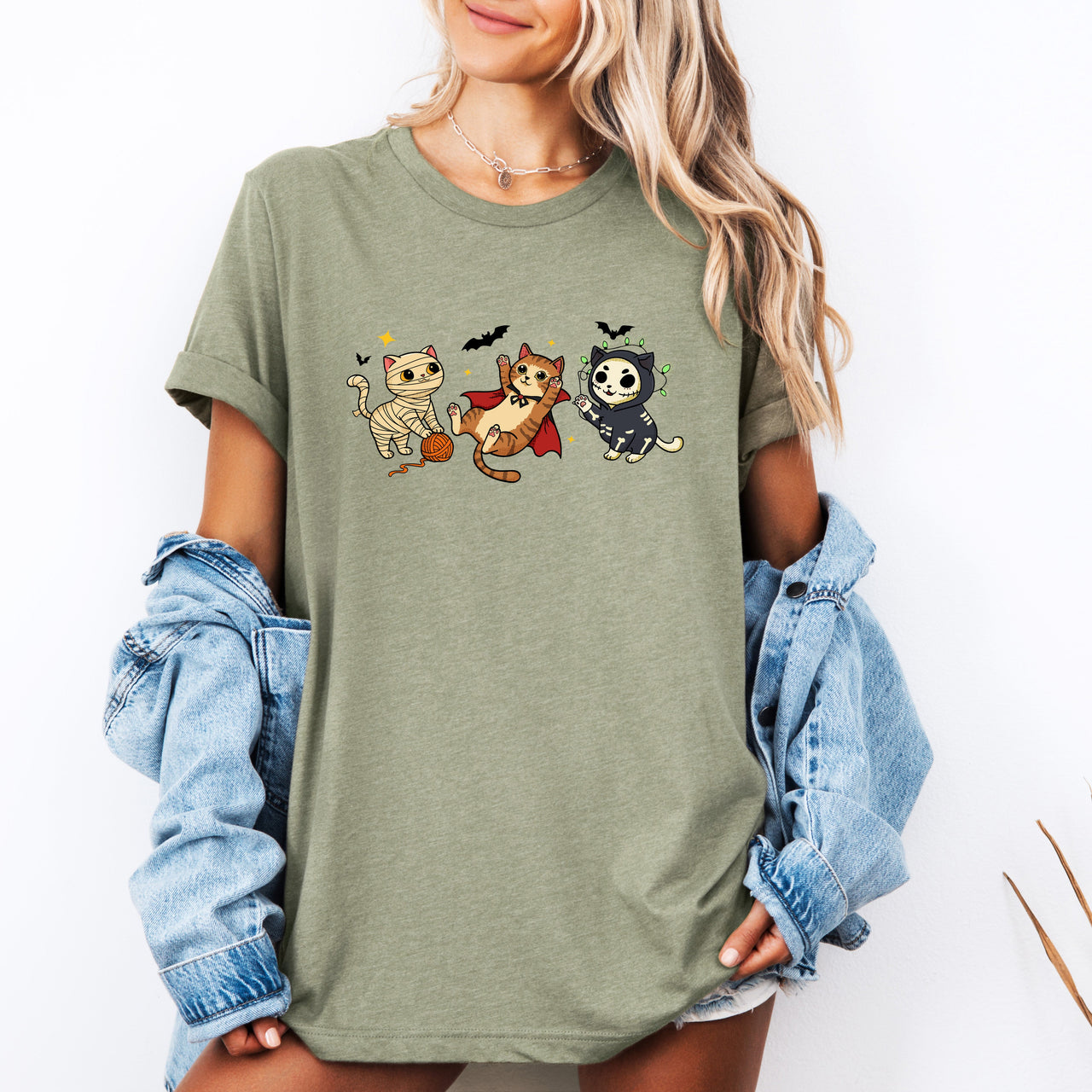 Adorable Halloween Cats Graphic Tee