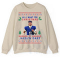 All I Want For Christmas Is JaxDa.rt Ugly Sweatshirt: Football Fan Shirt, Woman's Football Tee, Cute Game Day Outfit, Unisex Holiday Gift