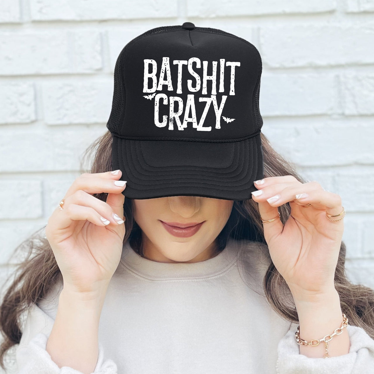 Batshit Crazy Sassy Funny Halloween Sayings Bold Attitude Limited Edition Trucker Hat