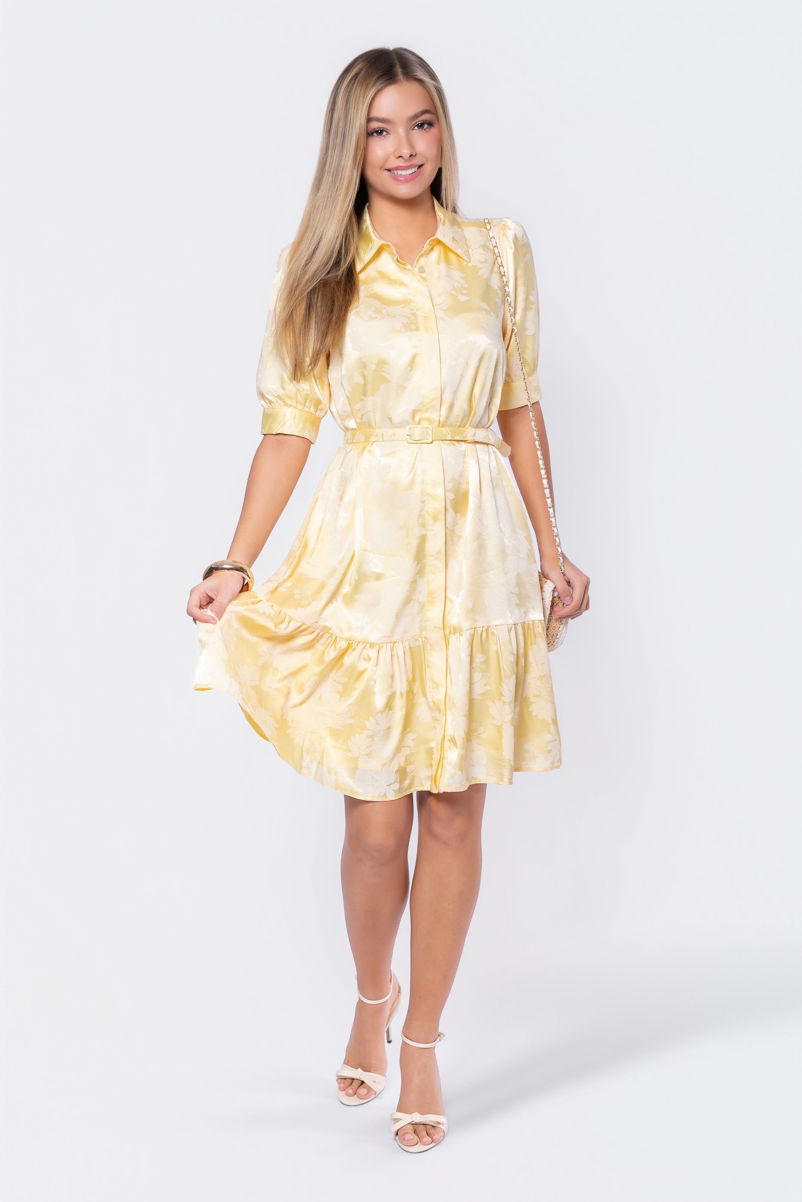 Celine Dress 39" (Butter Yellow)