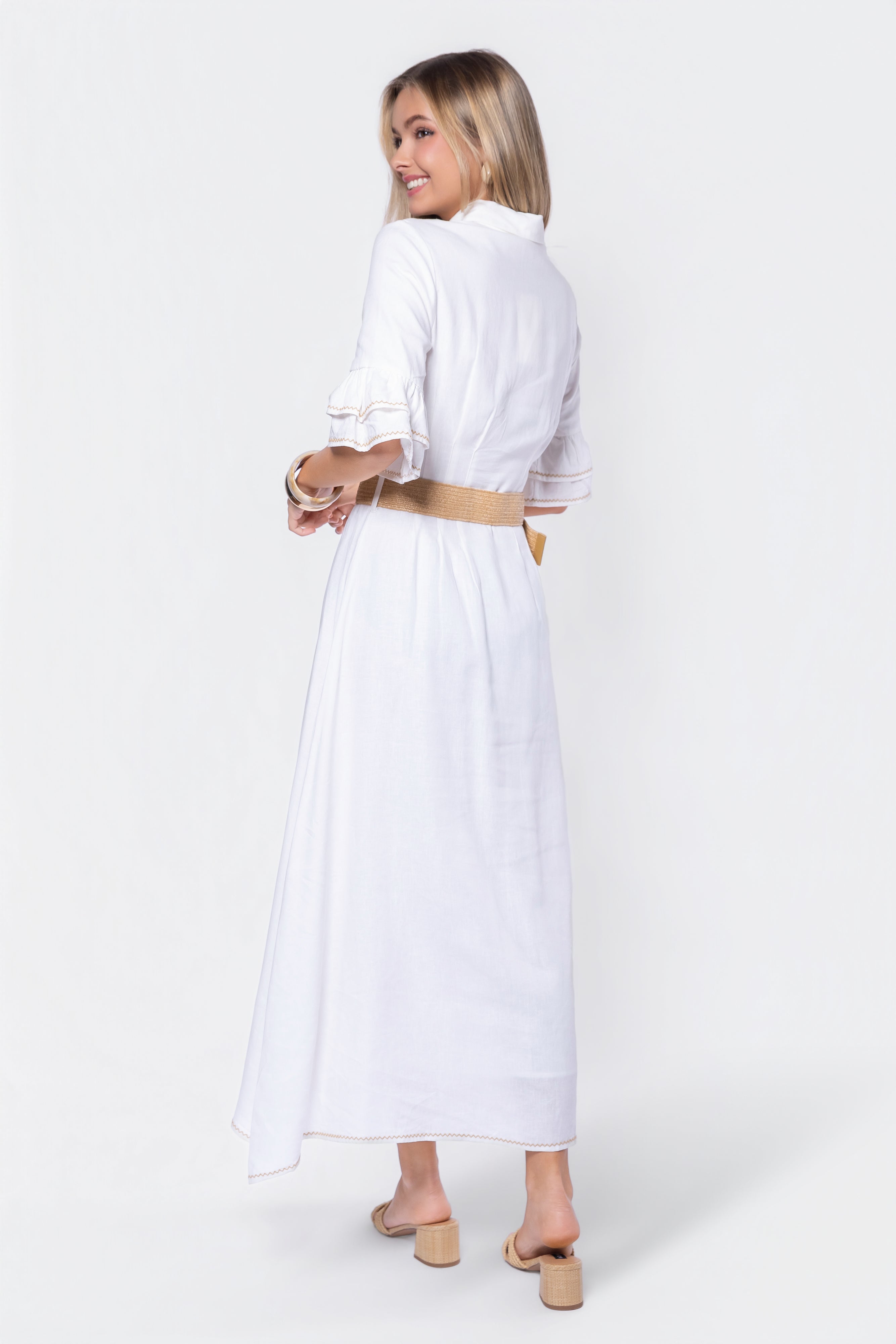 Penelope Dress (White Ground)