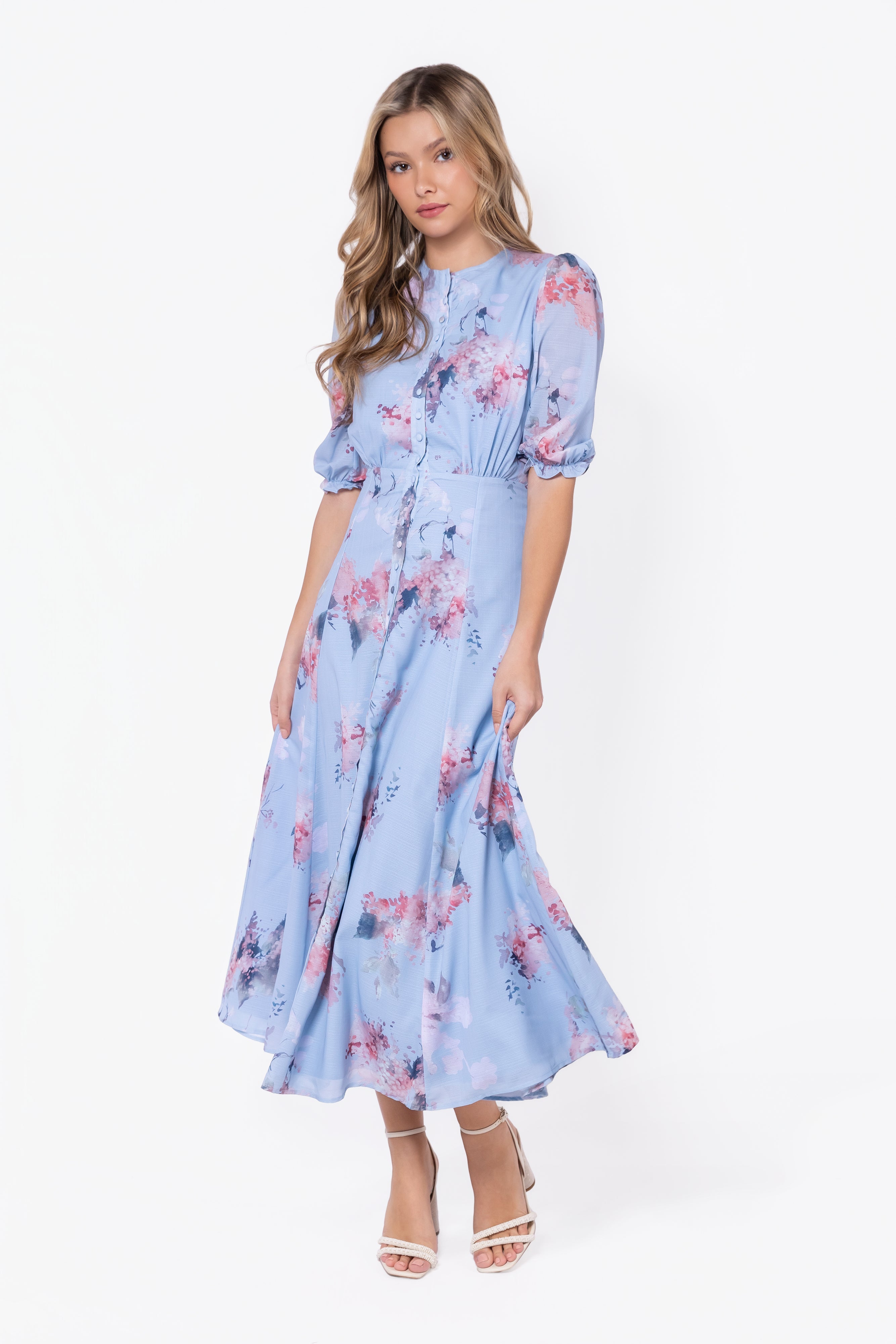 Lana Dress (Blue Pattern)