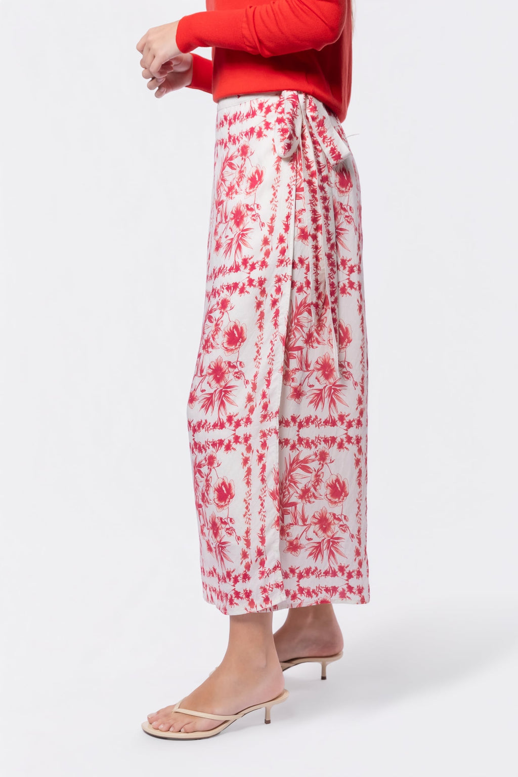 Leila Skirt (White Red)