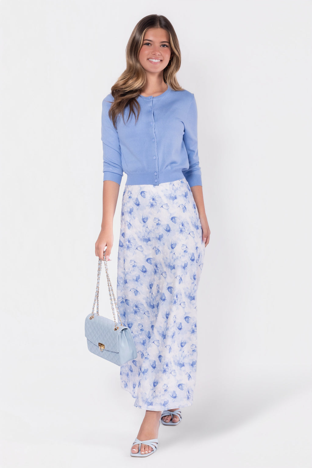 Lisa Skirt (White/Blue)