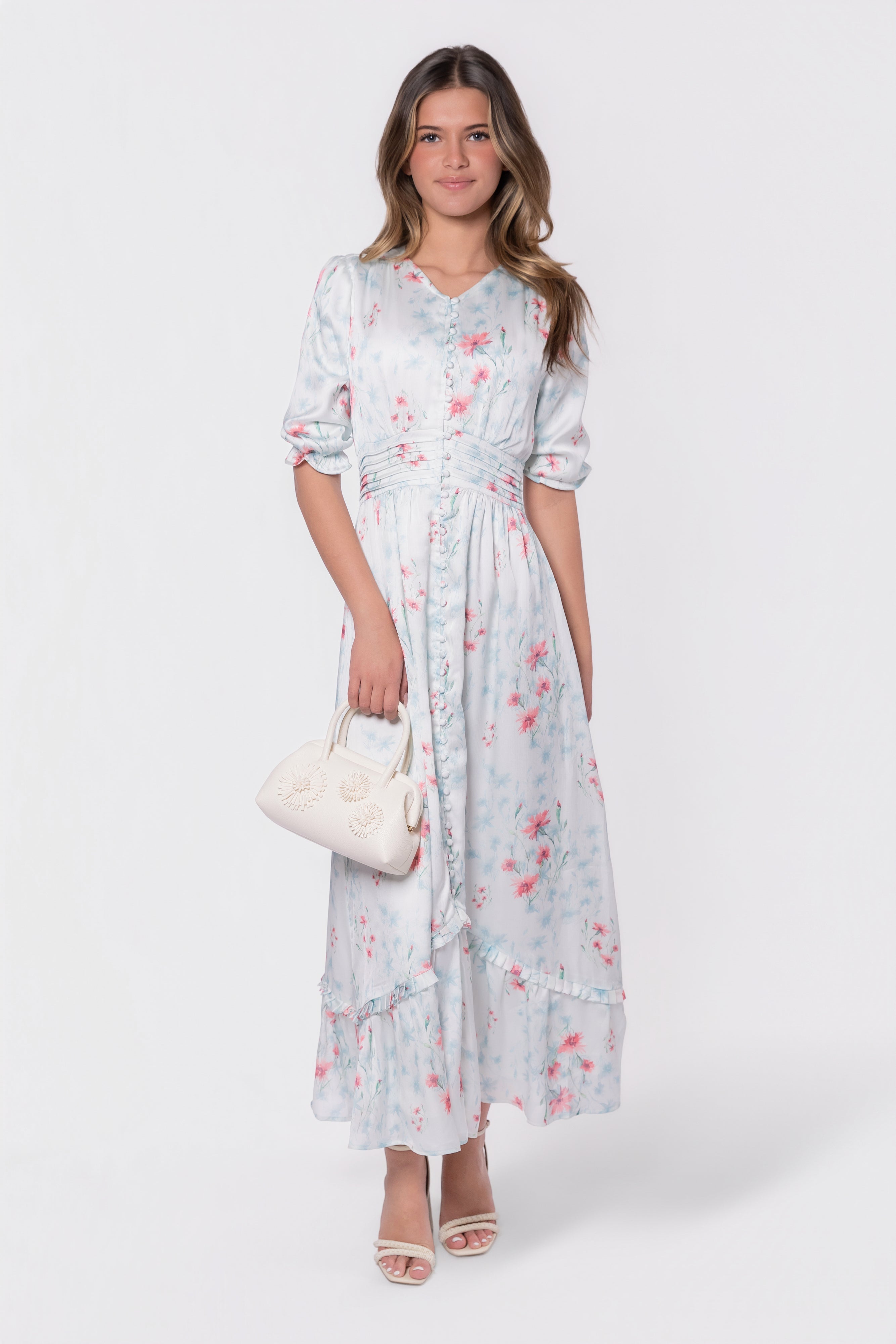 Amelia Dress (Ivory Ground)