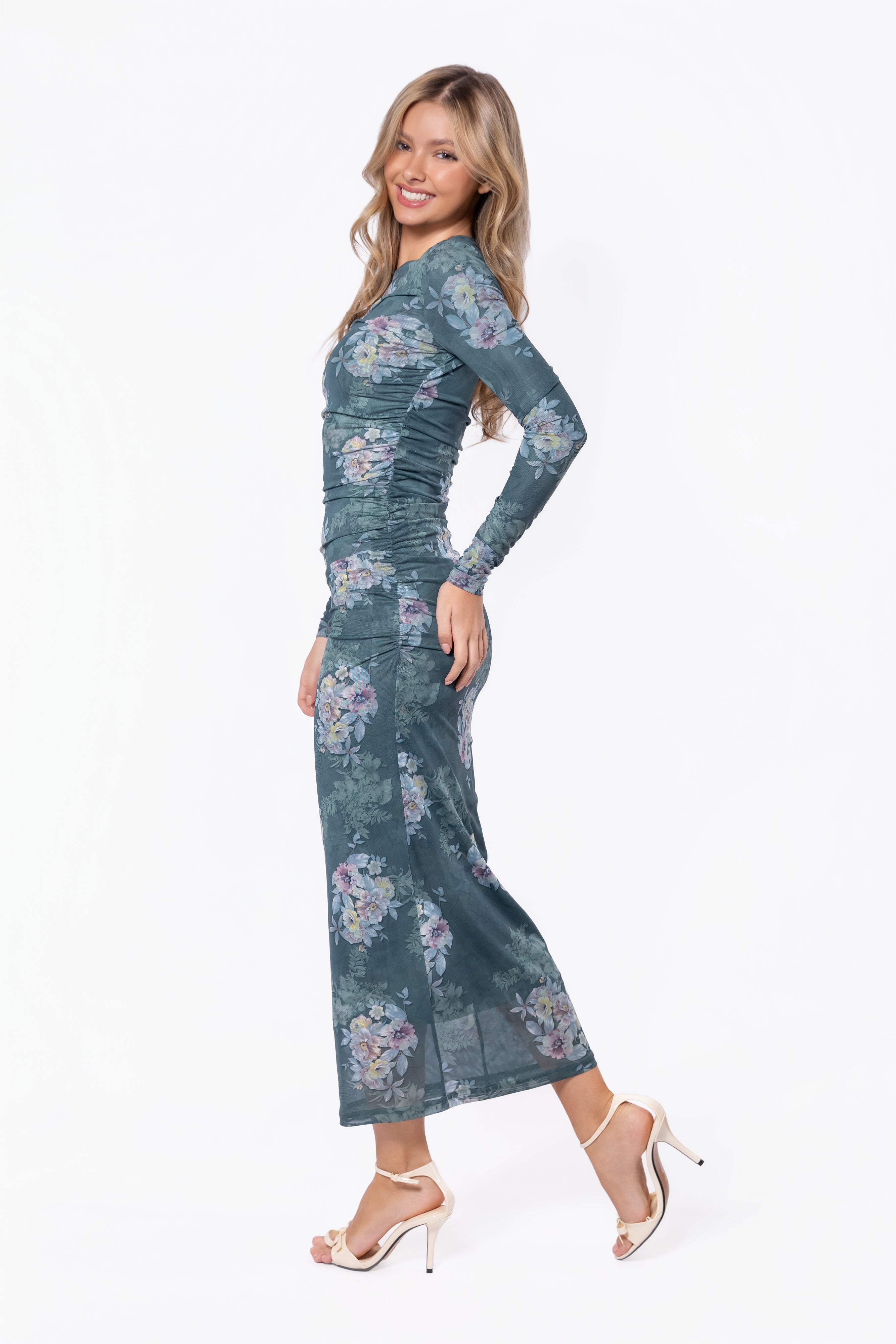 Alia Dress (Green Flower)