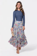 Kalina Skirt (Light Blue Pattern)