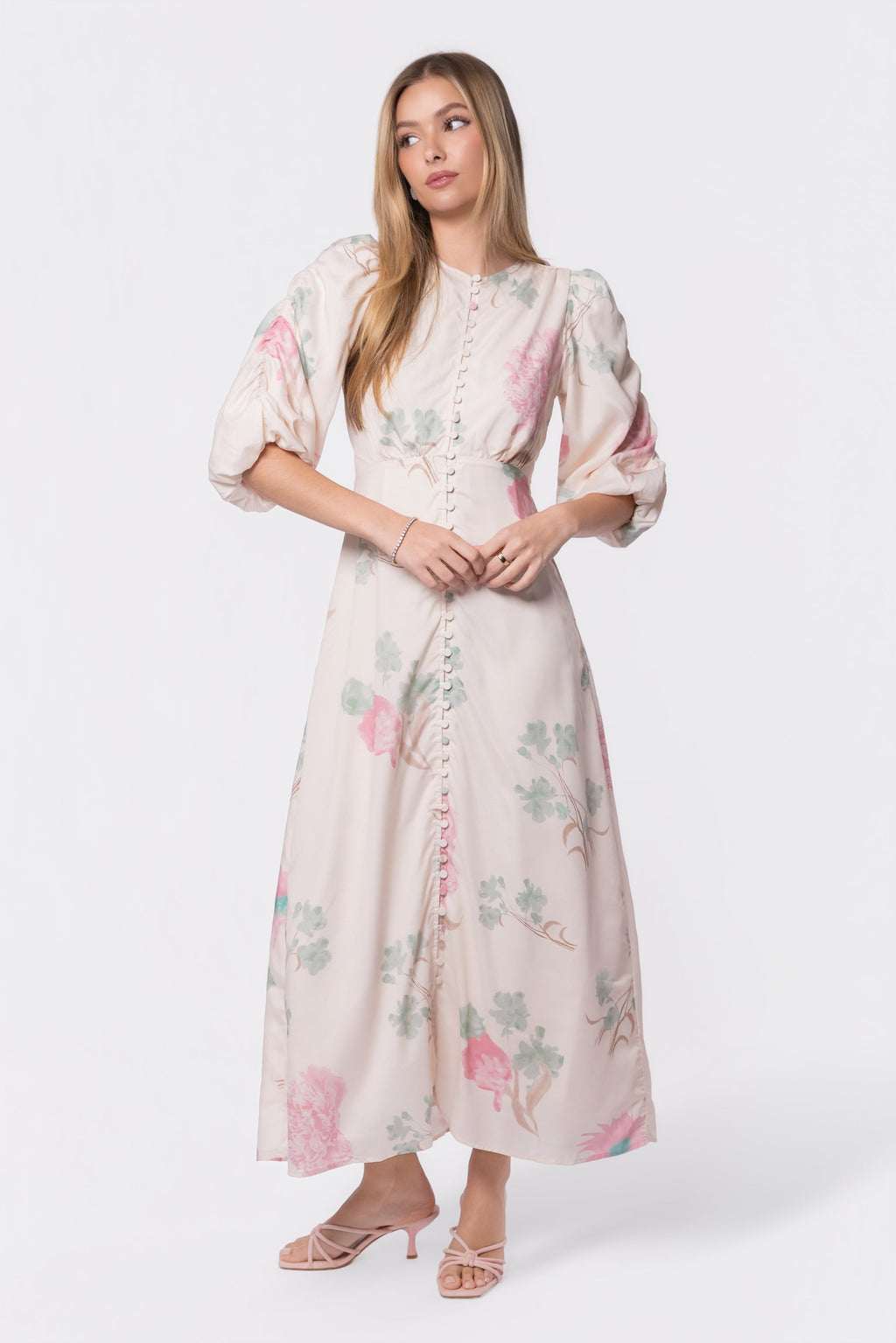 Patricia Dress (Green Pink)