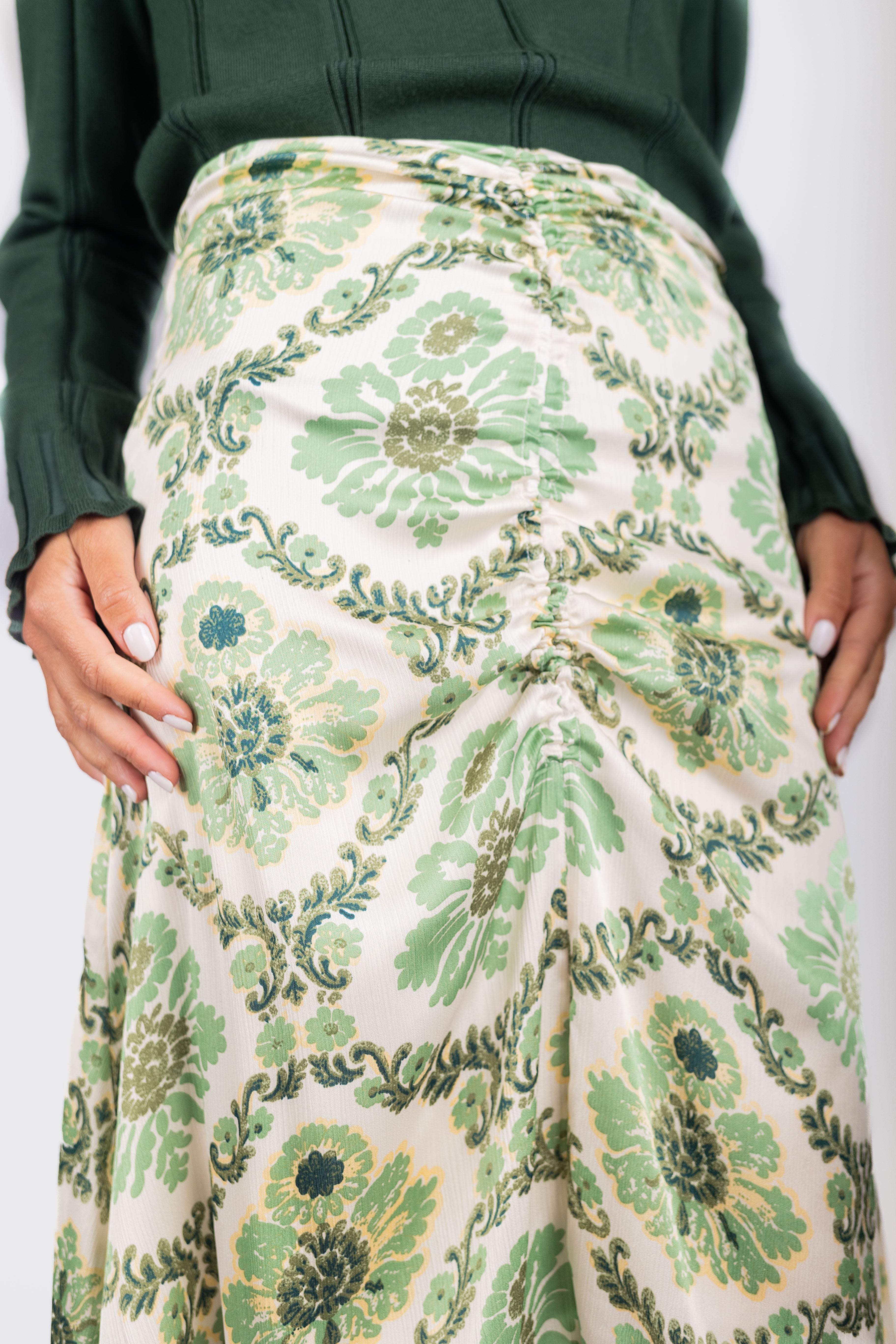 Sylvie Skirt (Green Flower)
