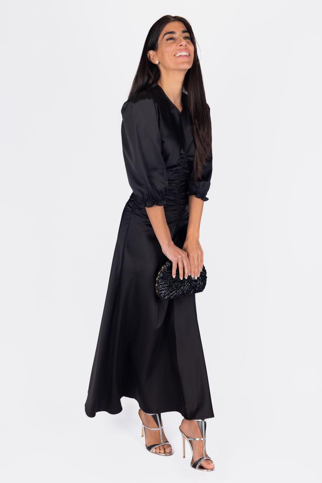 Audrey Dress Short Sleeve (Black Solid)