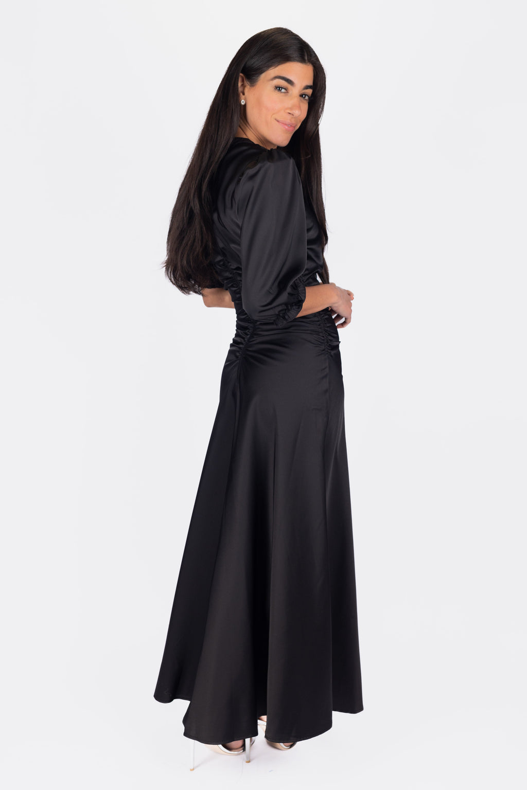 Audrey Dress Short Sleeve (Black Solid)