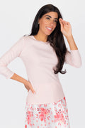 Romi Tee 3/4 Sleeve (Pink Blush)