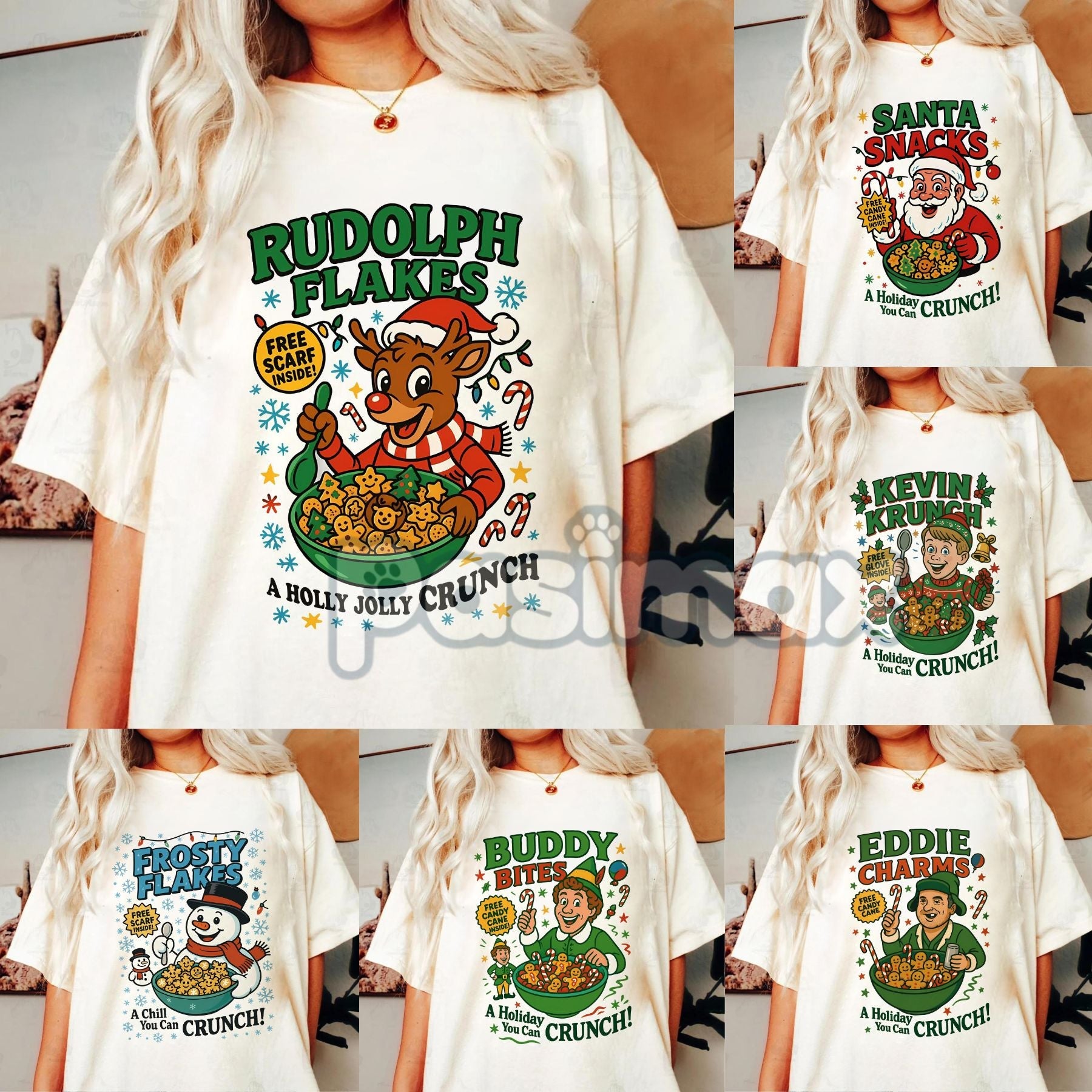 "Cereal Christmas Movies" T-Shirt - Retro Christmas Charm Shirt, Nostalgic Holiday Tee