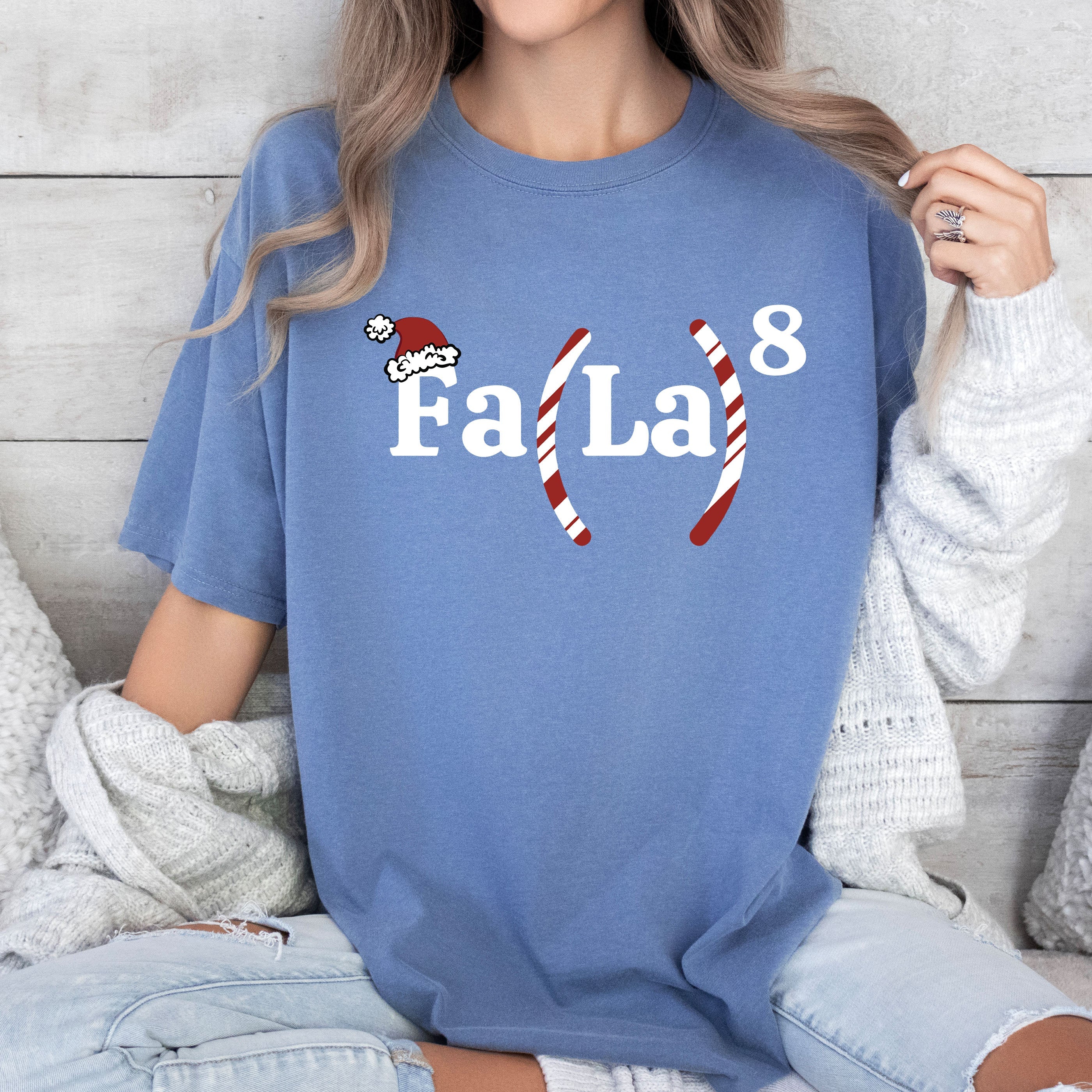 Falala Vintage Classic Christmas Cheer Ornaments Snowflakes Winter Wonderland Holiday Glow Comfort Colors Tee