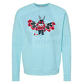 Christmas Mothman Crewneck Sweatshirt: Hand Printed Screen Printing Cotton, Unisex Red Mothman Shirt, Stylish Long Sleeve Streetwear