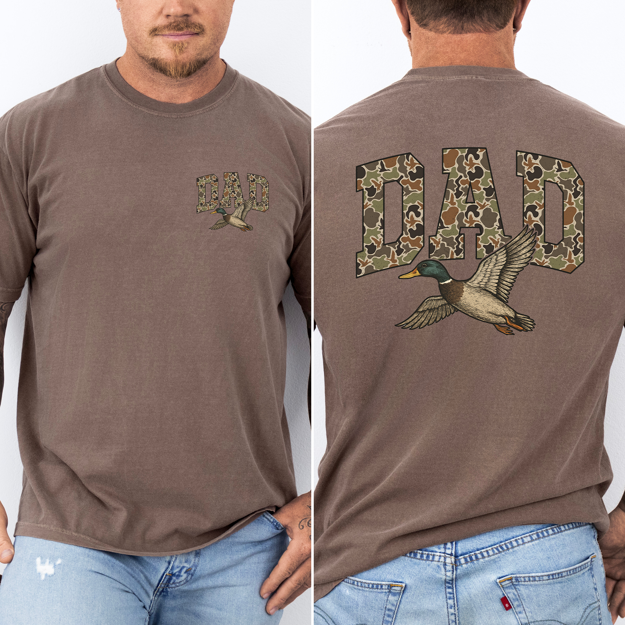 Dad's Camouflage Outdoorsman Adventure Edition Signature Series Comfort Colors Tee