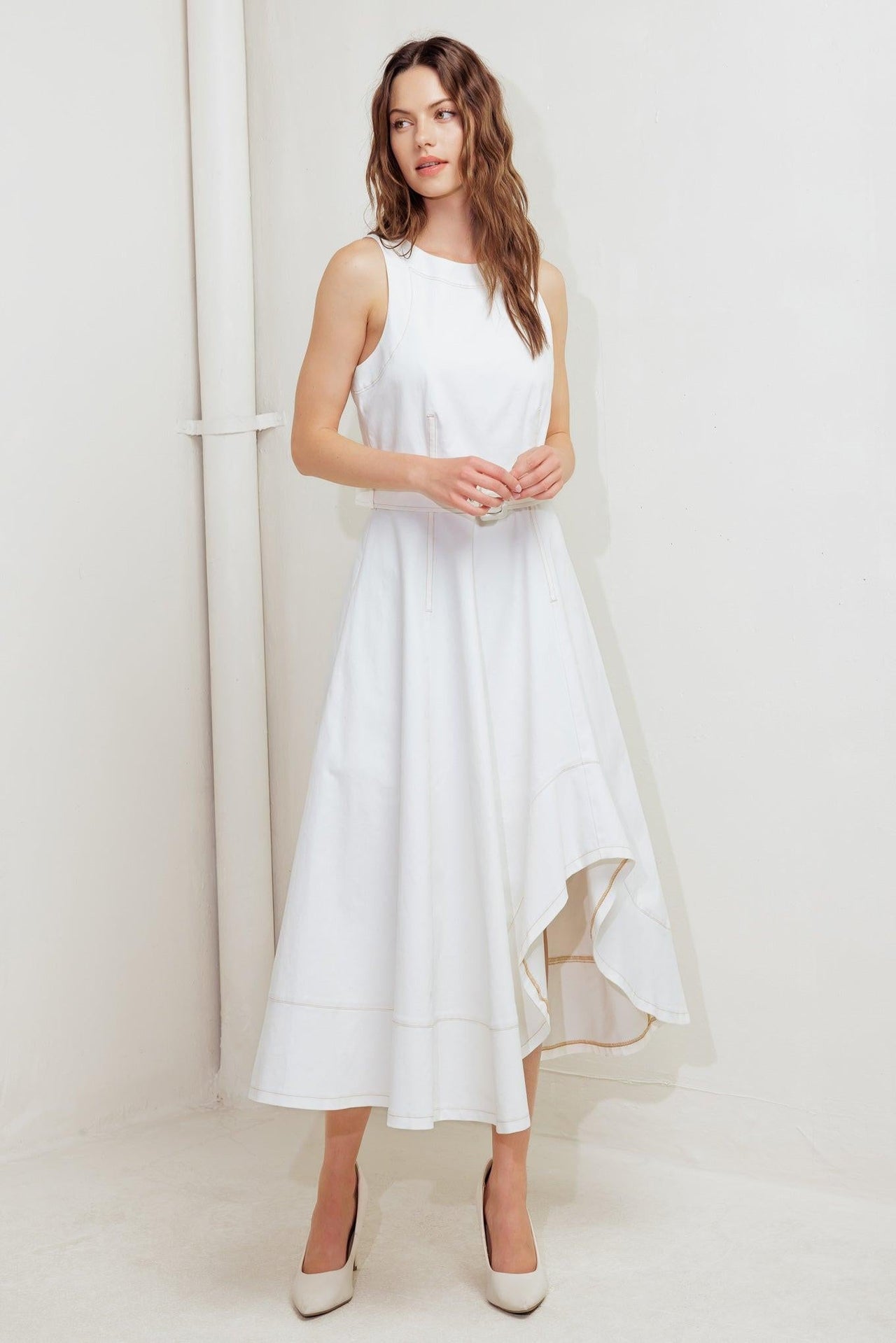 POET’S MUSE WOVEN MIDI DRESS