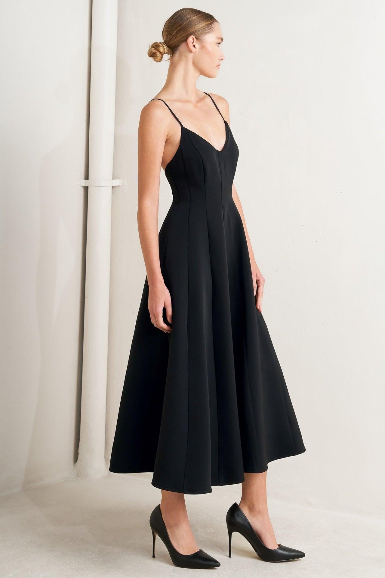 PURE INTENTION WOVEN MIDI DRESS