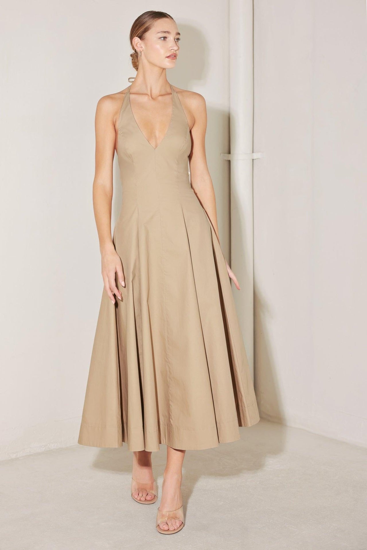 RESORT MAIN CHARACTER WOVEN MIDI DRESS