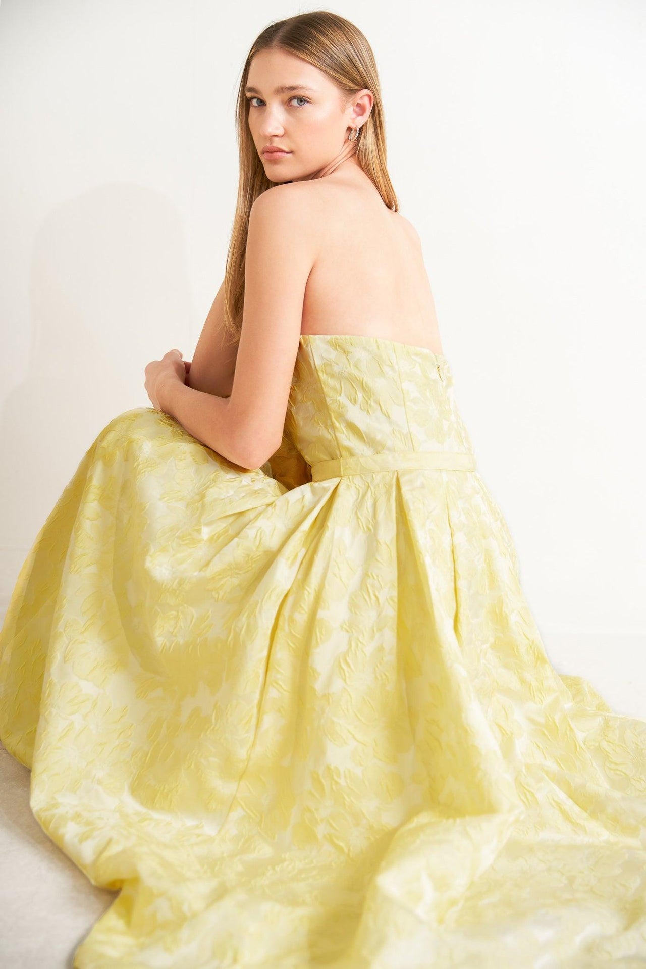 BUTTERCUP BLOOM WOVEN MIDI DRESS