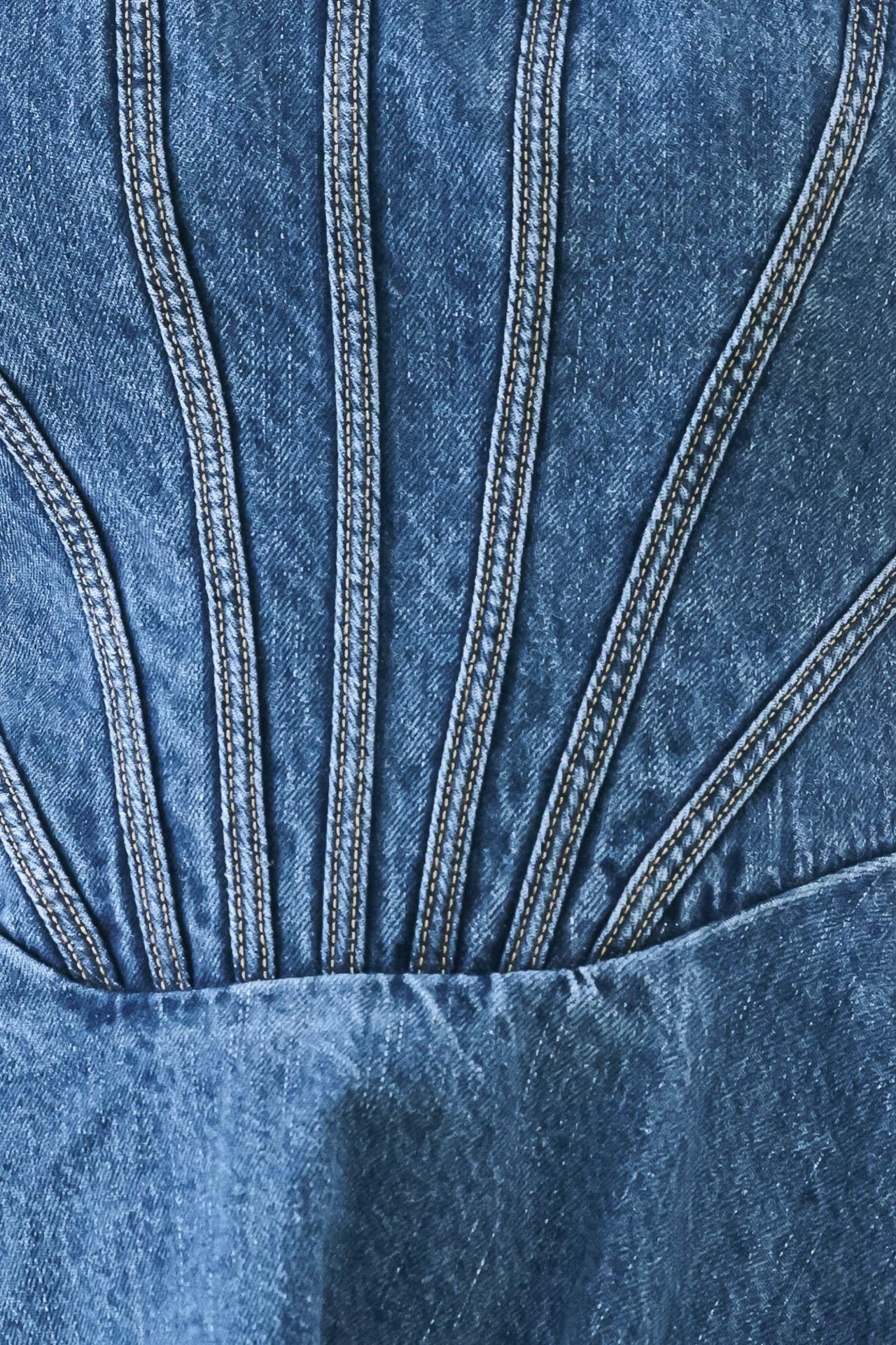 VINTAGE SHAPE DENIM MINI DRESS